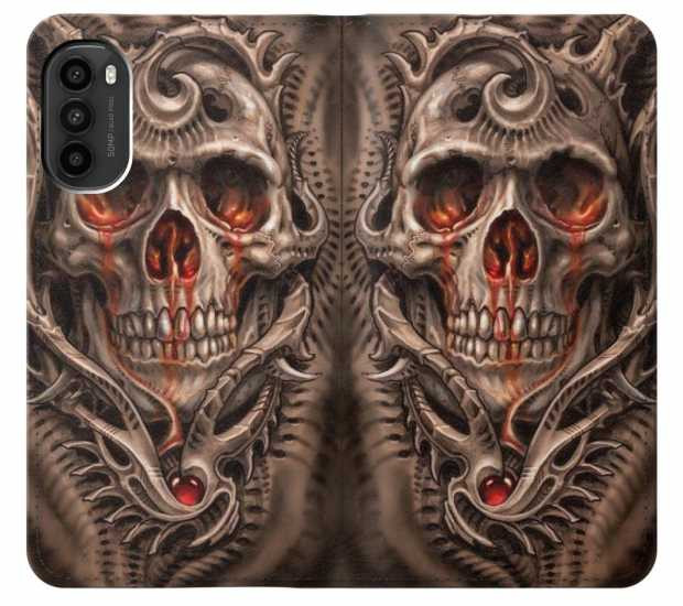 S1675 Skull Blood Tattoo Case For Motorola Moto G52, G82 5G